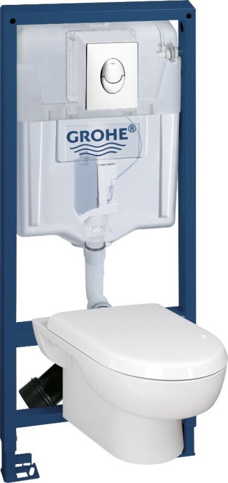 Комплект Grohe Solido 39191000 подвесной унитаз + инсталляция + кнопка - 1