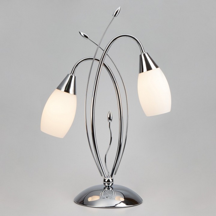 Настольная лампа декоративная Eurosvet Ginevra 22080/2T хром - 0