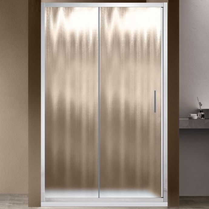 Душевая дверь Vincea Garda 140х190 хром стекло рифленое VDS-1G140CH - 0