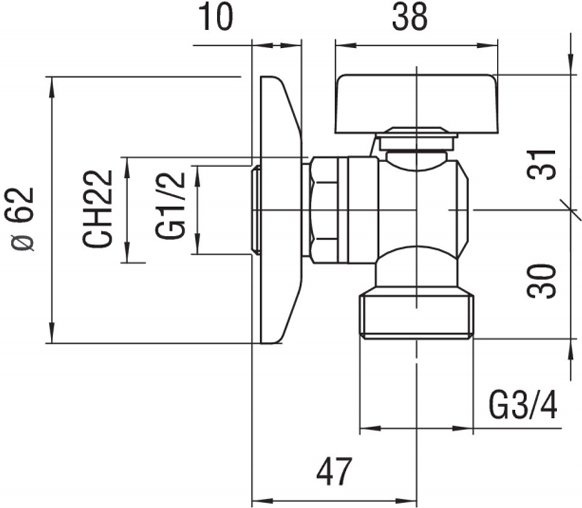 Вентиль для стиральных машин Nobili   AV00121/1CR - 1