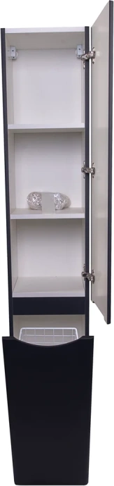 Шкаф-пенал для ванной Style Line Бергамо 30 Люкс Plus, черный  СС-00002331 - 2