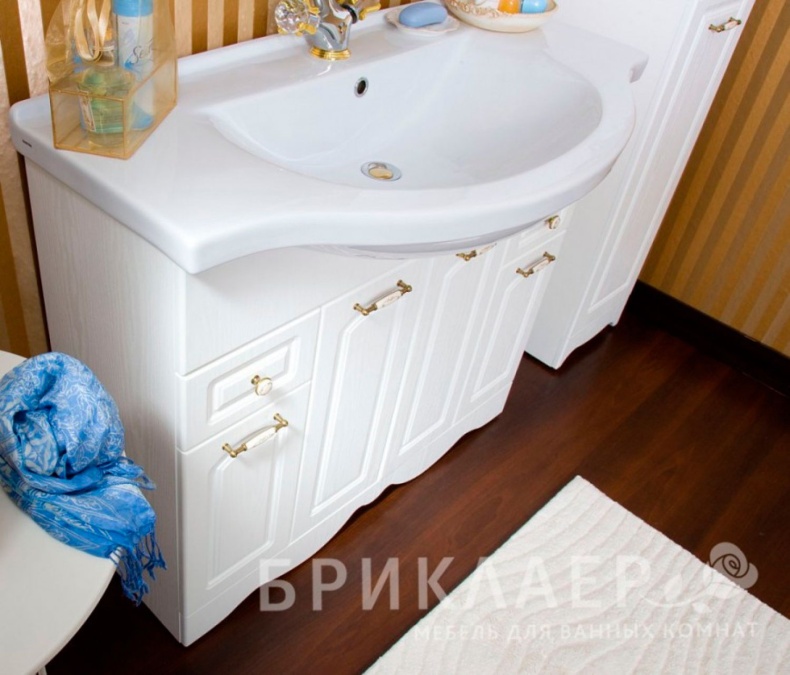 Мебель для ванной Бриклаер Анна 100 белая - 4