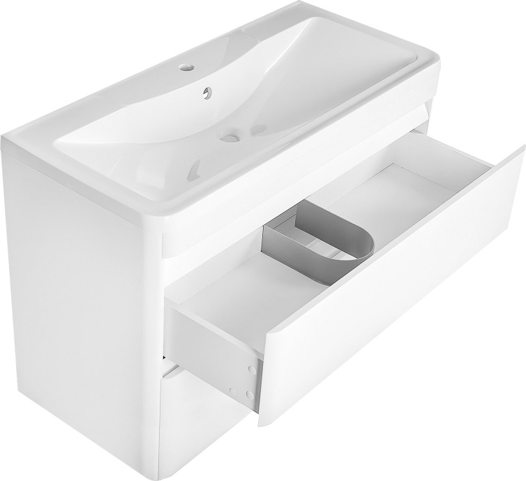 Мебель для ванной Style Line Атлантика 100 Люкс Plus, напольная, белая - 3
