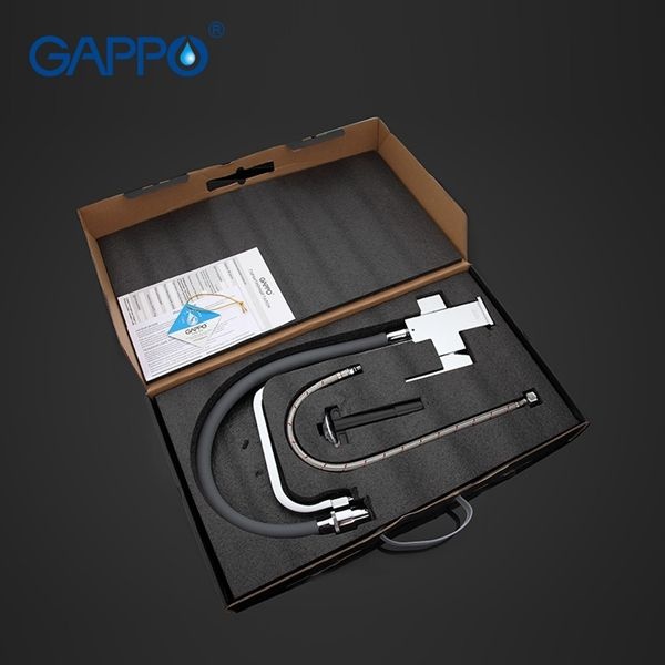 Смеситель для кухни Gappo хром с черным G4398-4 - 5