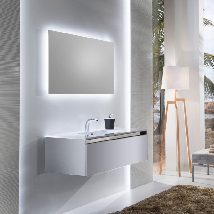Комплект мебели Sanvit Кубэ-1 75 белый глянец - 0