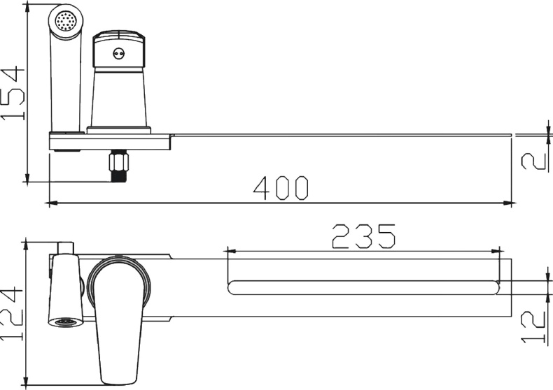 Гигиенический душ Orange Sofi со смесителем, для установки на унитаз M43-831cr - 5