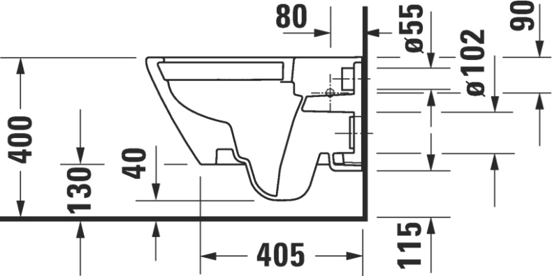 Унитаз подвесной Duravit D-Neo, безободковый 2577090000 - 10