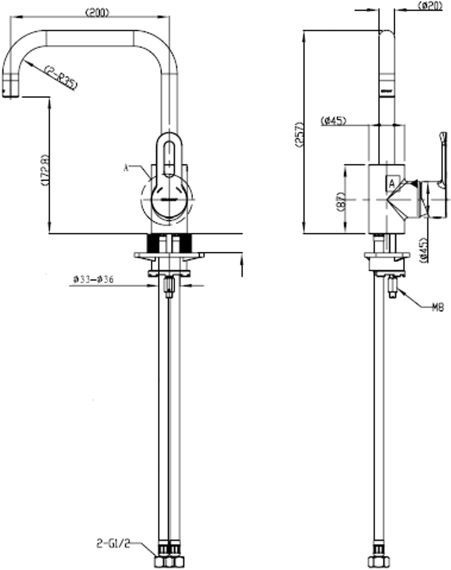 Смеситель Bravat Stream-D F737163C-2 для кухонной мойки - 2