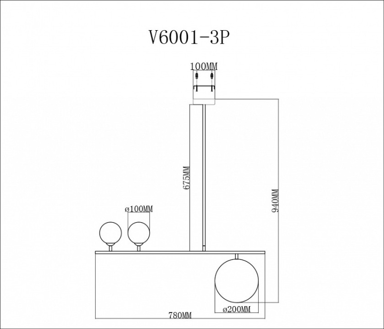 Светильник на штанге Moderli Sheman V6001-3P - 1