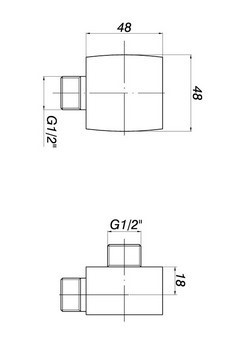 Шланговое подключение GPD хром GGR04 - 1