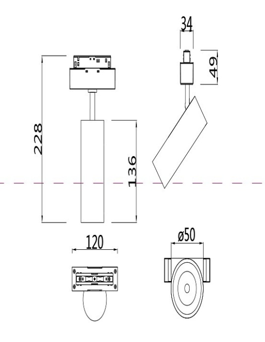 Трековый светодиодный светильник для магнитного шинопровода Maytoni Technical Focus Led TR019-2-10W4K-W - 1