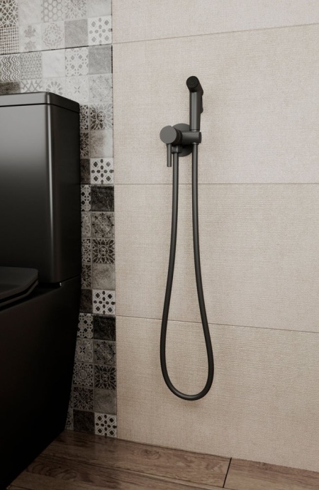 Гигиенический душ Bravat со смесителем, чёрный D9151BW-ENG - 3