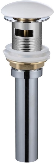 Донный клапан для раковины WeltWasser WW PP GL-WT белый глянцевый с переливом  10000003677 - 0