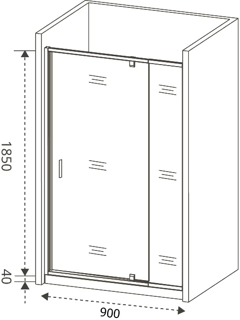 Душевая дверь в нишу Good Door Orion WTW-PD-90-C-CH ОР00014 - 5