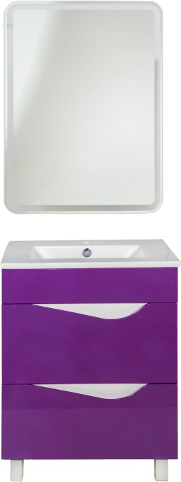 Тумба для комплекта Bellezza Эйфория 60 фиолетовая для раковины Квадро 4639109000411 - 1