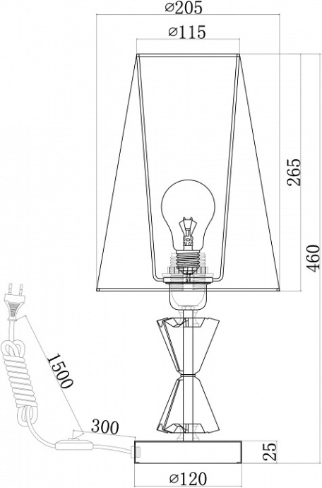 Настольная лампа Maytoni Florero MOD078TL-01CH - 1