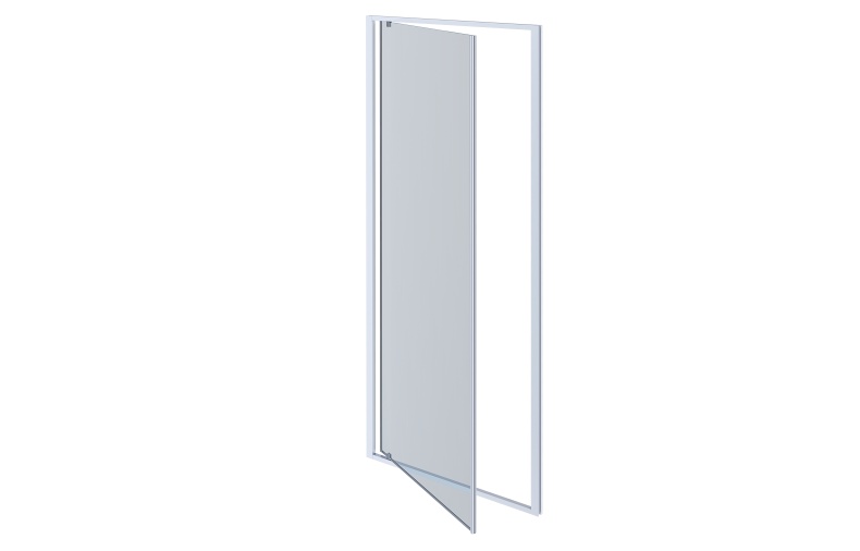 AQ ARI PI 10020CH Душевая дверь, распашная 1000x2000 профиль хром, стекло прозрачное - 1