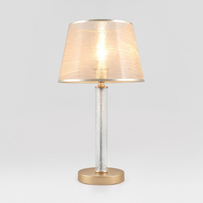 Настольная лампа декоративная Eurosvet Alcamo 01075/1 перламутровое золото - 0