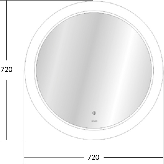 Зеркало круглое Cersanit LED 012 design 72 см, с подсветкой KN-LU-LED012*72-d-Os - 5