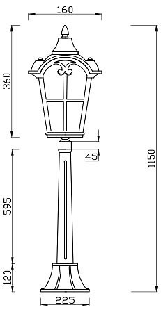 Наземный высокий светильник Maytoni Albion O413FL-01BZ1 - 2