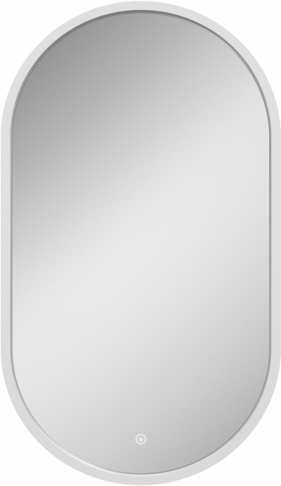 Зеркало DIWO Казань 45 белое, с подсветкой сенсорной, овальное, белое, изМДФ, в современном стиле ЗЛП1722 - 11