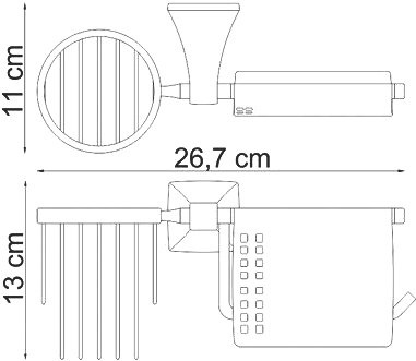Держатель туалетной бумаги Wasserkraft Wern K-2559 с держателем освежителя воздуха - 2
