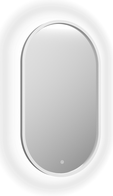 Зеркало DIWO Казань 45 белое, с подсветкой сенсорной, овальное, белое, изМДФ, в современном стиле ЗЛП1722 - 10