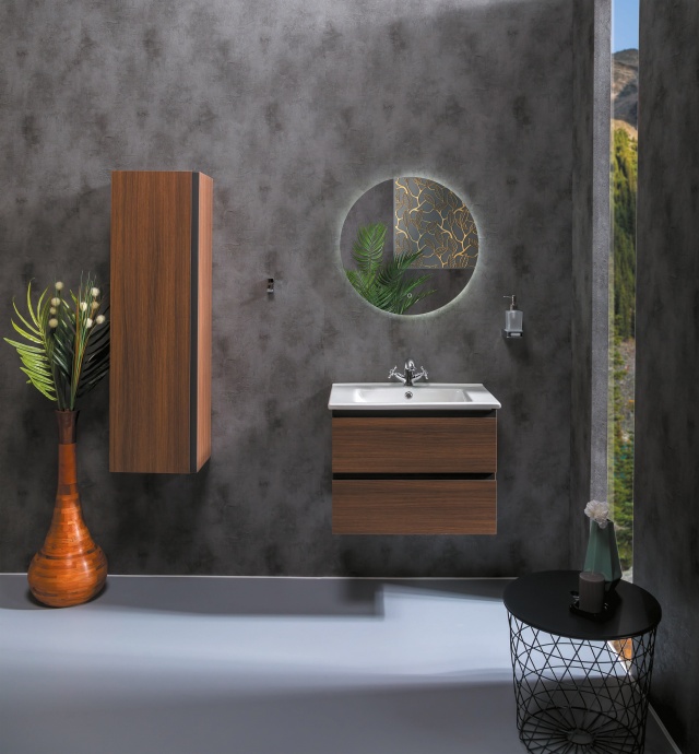 Мебель для ванной Armadi Art Capolda 65 dark wood - 1