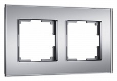Рамка на 2 поста Werkel Senso серебряный soft-touch W0023106 - 1