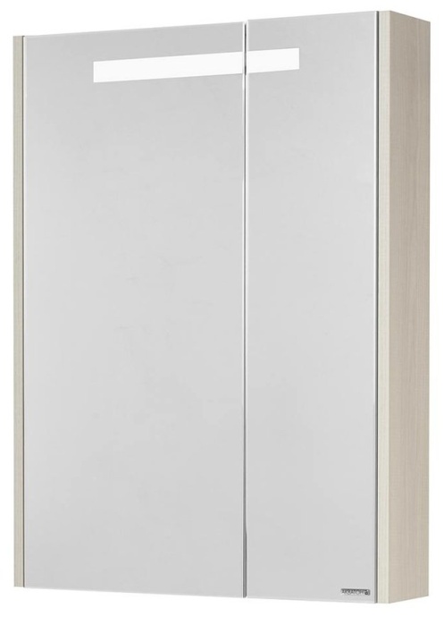 Зеркало-шкаф Aquaton Верди 60 с подсветкой белый-светлое дерево 1A206902VDAV0 - 0