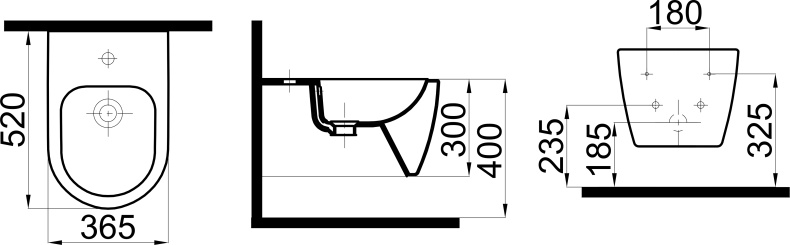 Комплект  Унитаз подвесной STWORKI Ноттвиль SETK3104-2616 безободковый, с микролифтом + Биде подвесное STWORKI Ноттвиль K3106-2605 564960 - 9