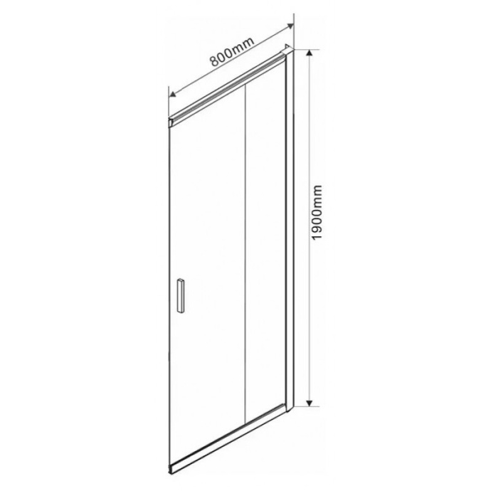 Душевая дверь Vincea Garda 80 хром стекло рифленое VHC-1G800CH - 1