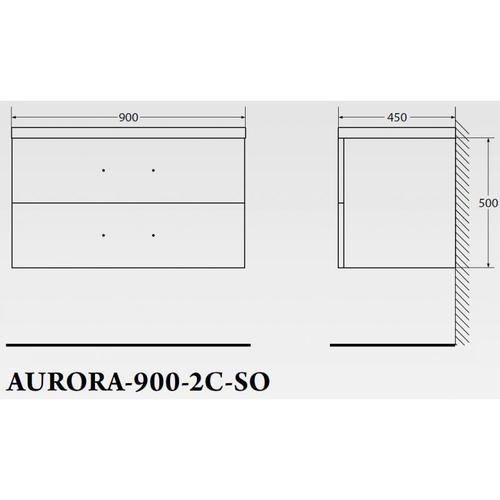 Комплект мебели Belbagno Aurora 90 белый - 9