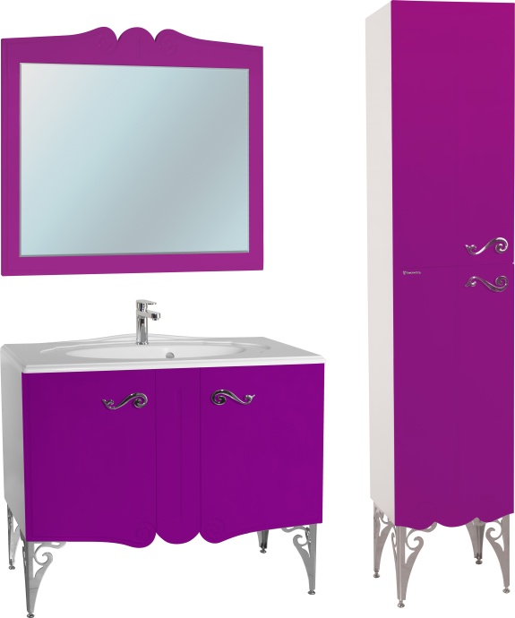 Мебель для ванной Bellezza Эстель 90 фиолетовая - 3