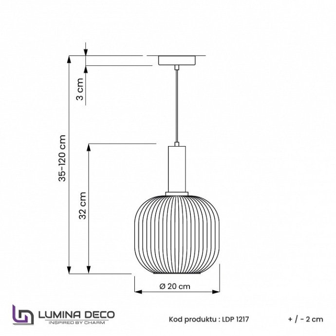 Подвесной светильник LUMINA DECO Gato LDP 1217-1 WT+BK - 3