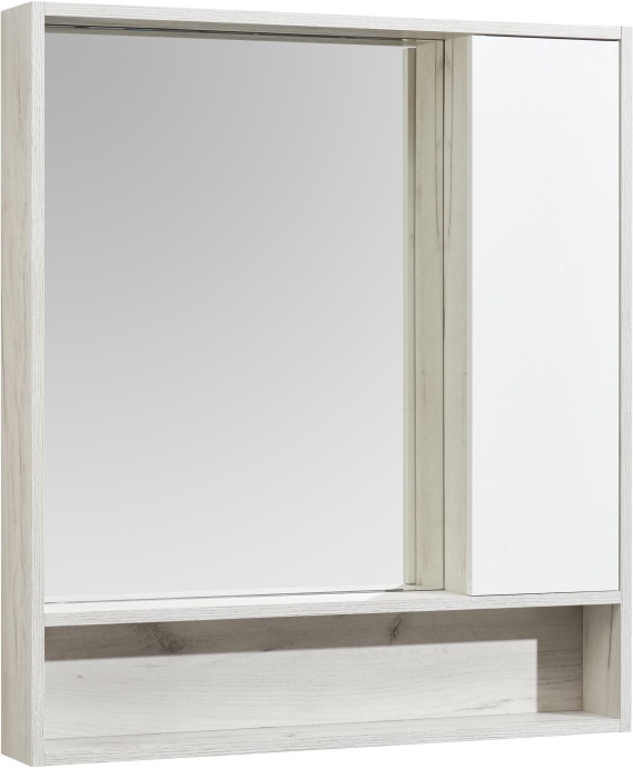 Зеркало-шкаф Aquaton Флай 80 белый-светлое дерево 1A237702FAX10 - 0