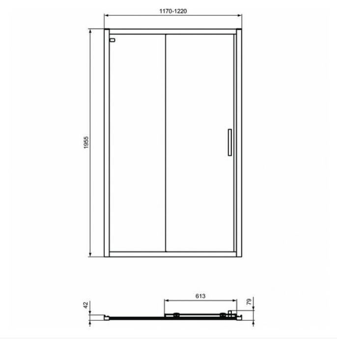 Душевая дверь Ideal Standard Connect черный  K9277V3 - 2