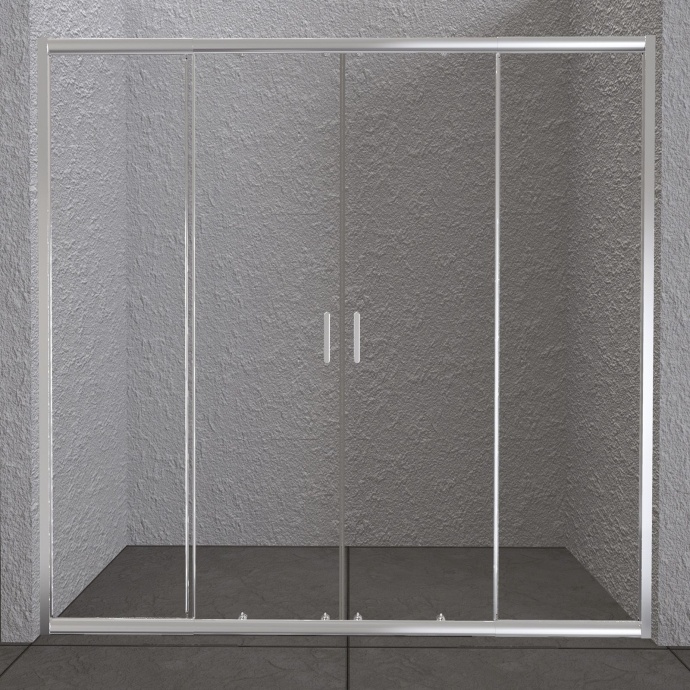 Душевая дверь в нишу BelBagno Unique BF-2-150/180-C-Cr стекло прозрачное UNIQUE-BF-2-150/180-C-Cr - 0