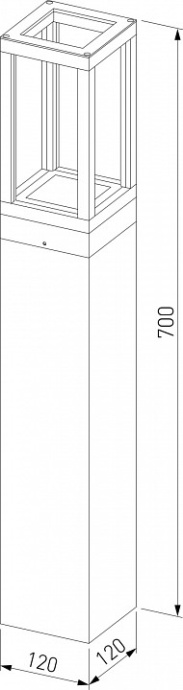 Наземный низкий светильник Elektrostandard Frame 1529 TECHNO LED черный - 2