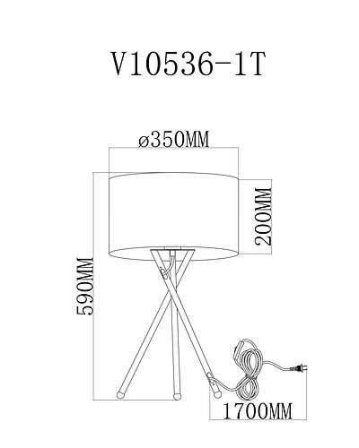 Настольная лампа декоративная Moderli Palma V10536-1T - 1