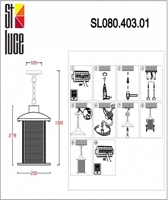 Подвесной светильник ST-Luce Lastero SL080.403.01 - 2