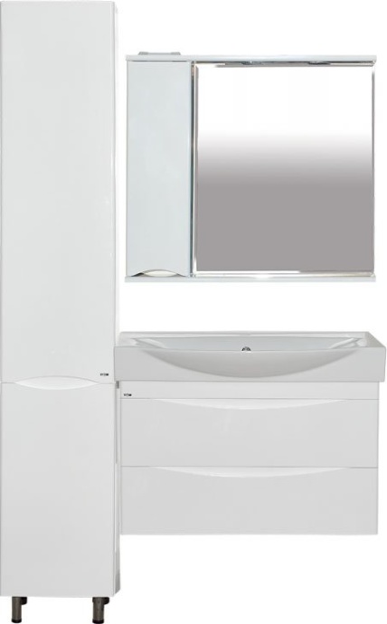 Мебель для ванной Misty Элвис 85 подвесная, белая П-Элв01085-0112ЯПо - 1