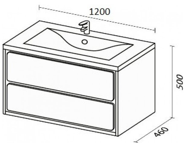 Комплект мебели Sanvit Бруно -2 120 белый глянец - 4