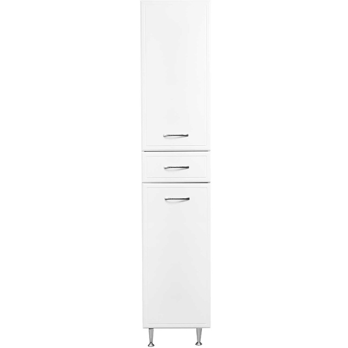 Шкаф-пенал Stella Polar Концепт 36 с бельевой корзиной белый SP-00000146 - 1