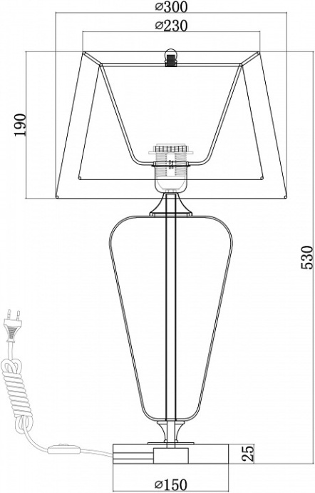 Настольная лампа Maytoni Verre Z005TL-01CH - 2