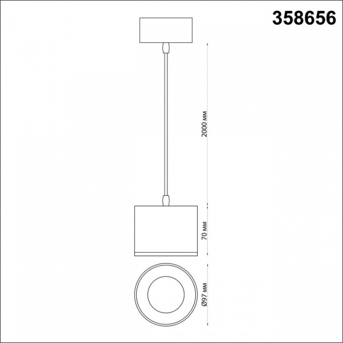 Подвесной светодиодный светильник Novotech Over Patera 358656 - 3