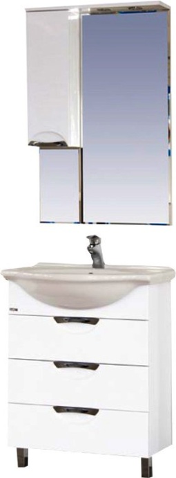 Зеркало-шкаф Misty Жасмин 65 с подсветкой, белая эмаль L П-Жас02065-011СвЛ - 2