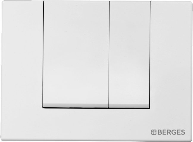 Кнопка смыва Berges Wasserhaus Novum S4 белый, матовый 040044 - 0