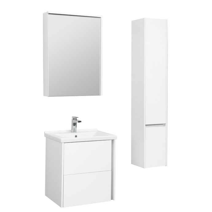 Зеркало-шкаф Aquaton Стоун 60 R с подсветкой белый 1A231502SX010 - 5