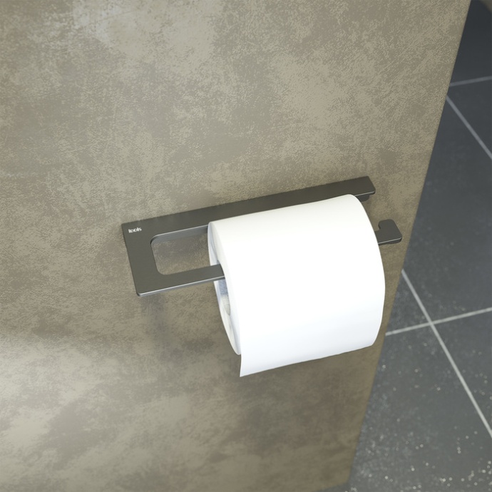 Держатель для туалетной бумаги IDDIS Slide без крышки, сплав металлов, графит  SLIGM00i43 - 1